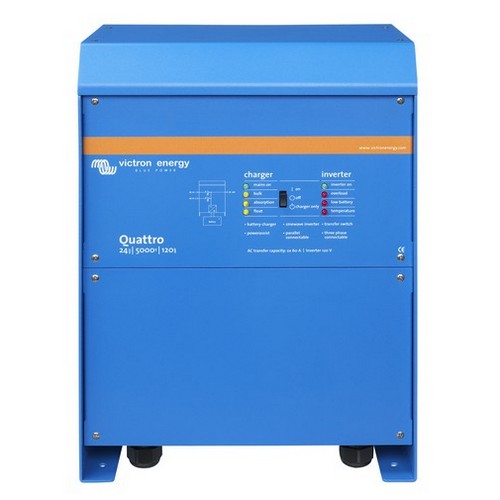 Гибридные инверторы с зарядным устройством VICTRON ENERGY серии Quattro 12/24/48В (3кВА-15кВА)